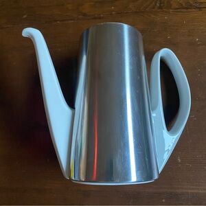 Bauscher Weiden Bavaria Germany Mid-Century Porcelain Stainless Coffee Tea Pot